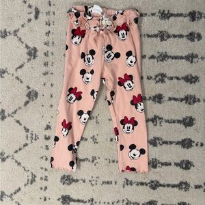 Zara Kids Pink Minnie Mouse Leggings